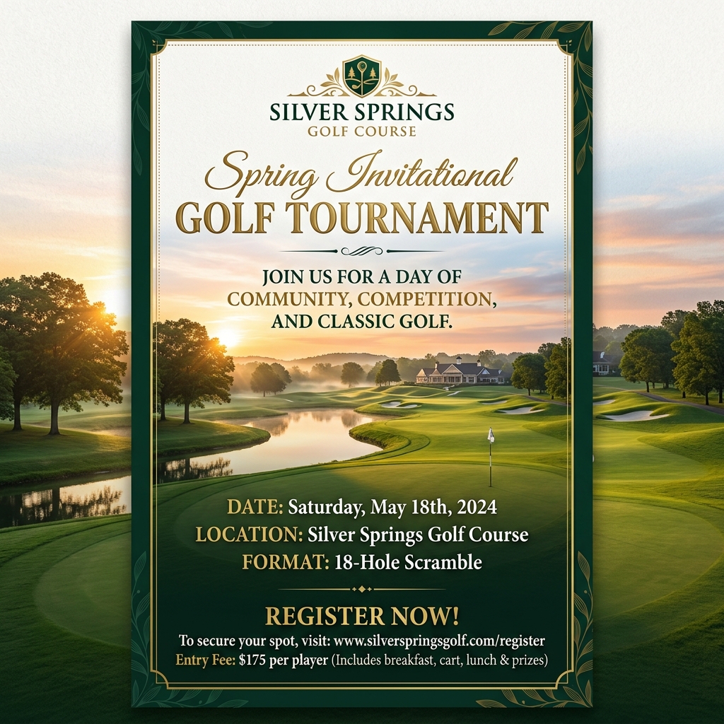 Golf Tournament Event Flyer